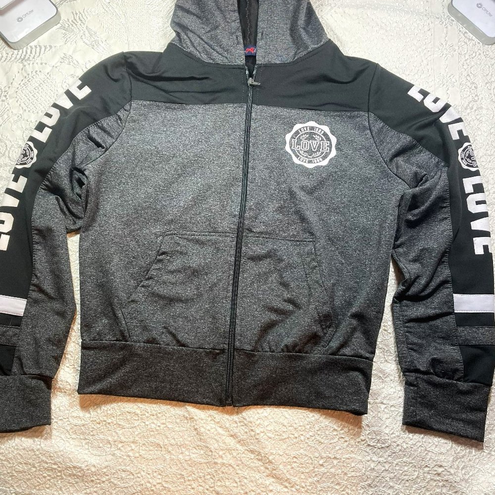 Roma Concept Love Print Womens Jacket with hood